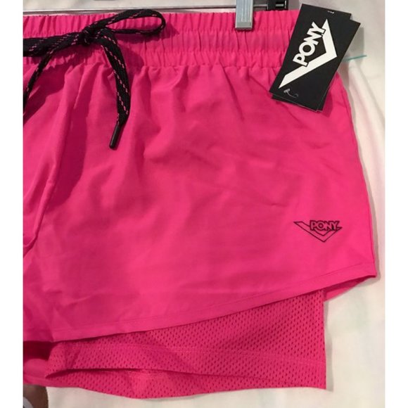 Pony Pants - PONY ACTIVE PINK SPORTY DRAWCORD RUN SHORT